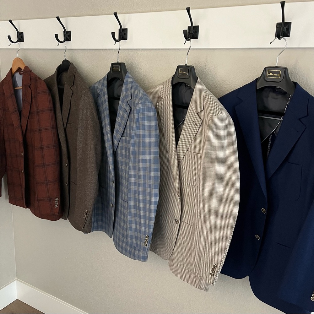 Lot of 5 Peter Millar Men's Blazer/Sport Coats Collection - Wool